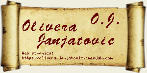 Olivera Janjatović vizit kartica